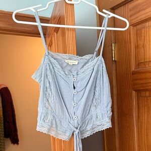 La Hearts Sky Blue Lace Camisole